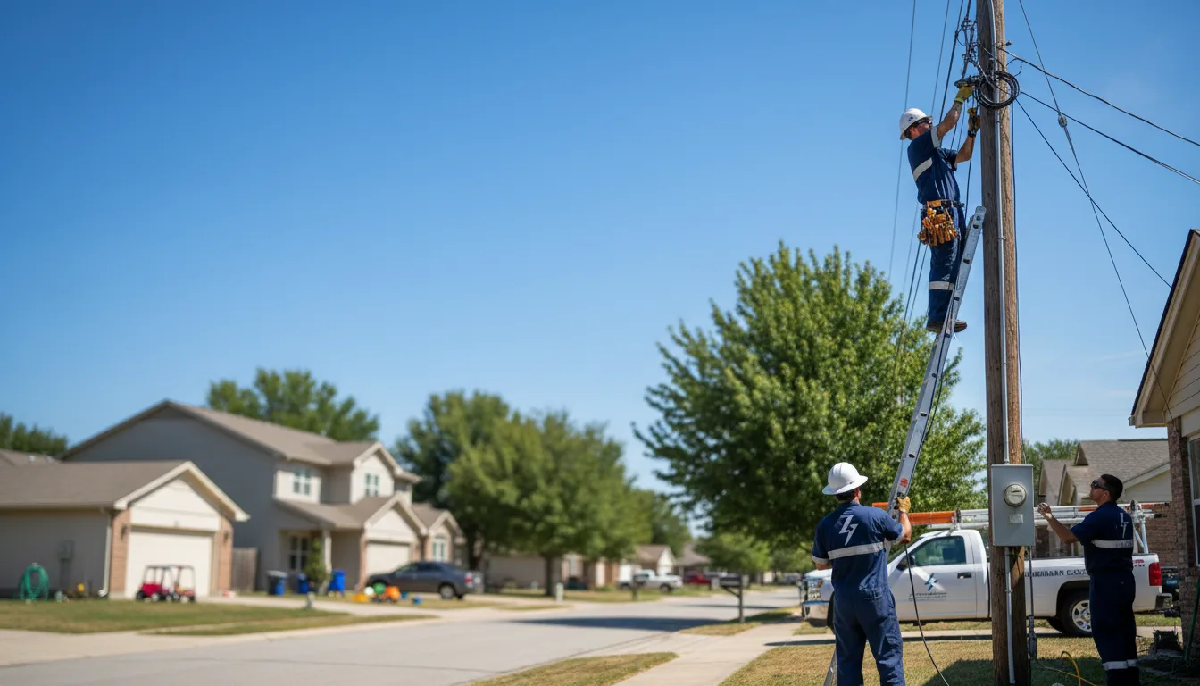 Residential electrician providing installation services in Queen City, TX